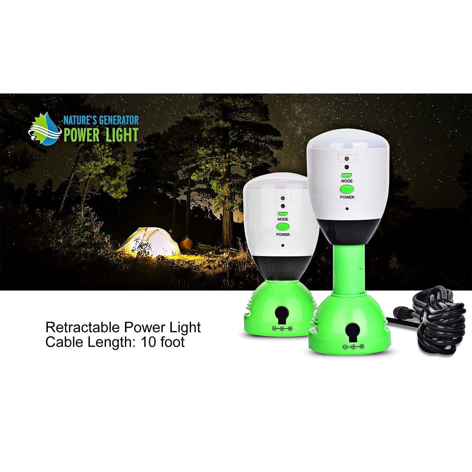 Nature's Generator 400 Lumens Power Light set, four compact lights with bright illumination, ideal for outdoor use.