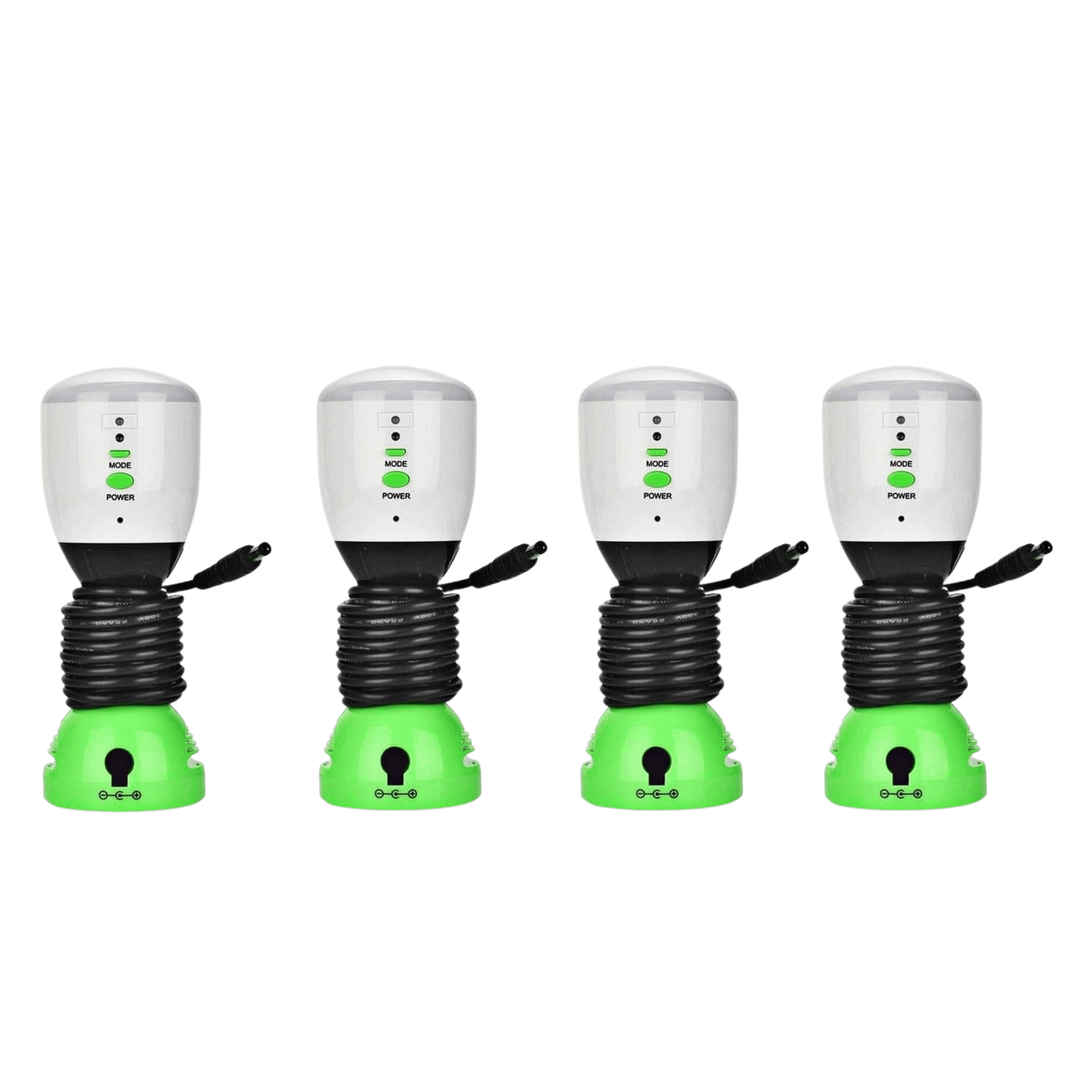 Nature's Generator 400 Lumens Power Light 4 pack, showcasing compact lights with bright illumination in a dark setting.