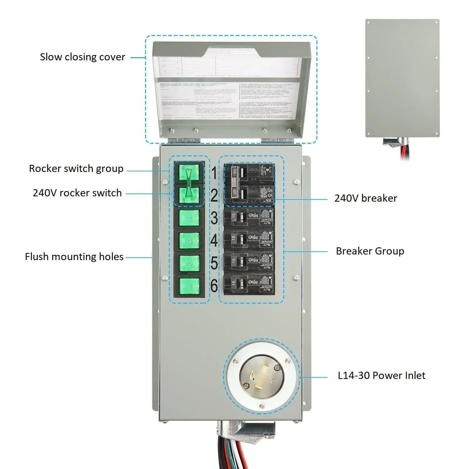 Green Vista Living Nature’s Generator Powerhouse Platinum PE System, portable generator with multiple outlets and digital display.