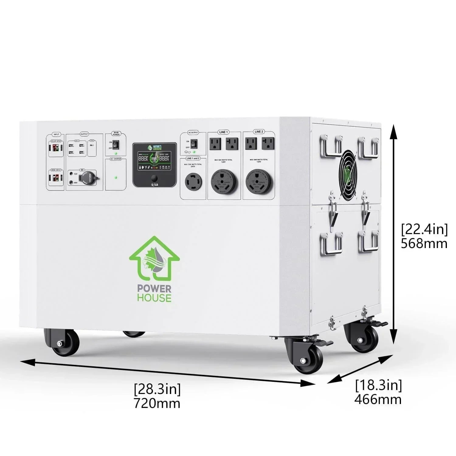 Green Vista Living Nature's Generator Powerhouse with Power Pod, portable renewable energy generator for backup and outdoor use.