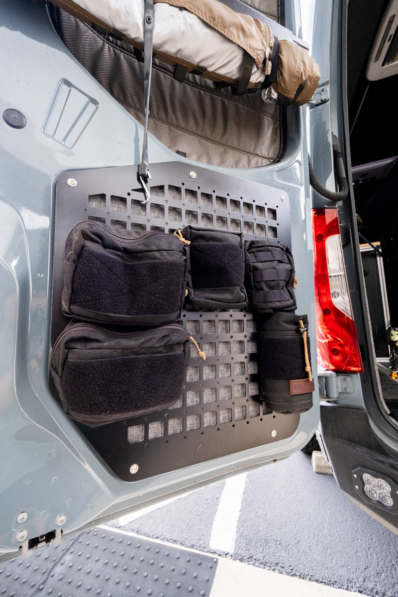 The Original Rear Door Modular MOLLE Storage Panel for Mercedes Sprinter (2019+) by FreedomVanGo - OVERLANDERS Outfitter