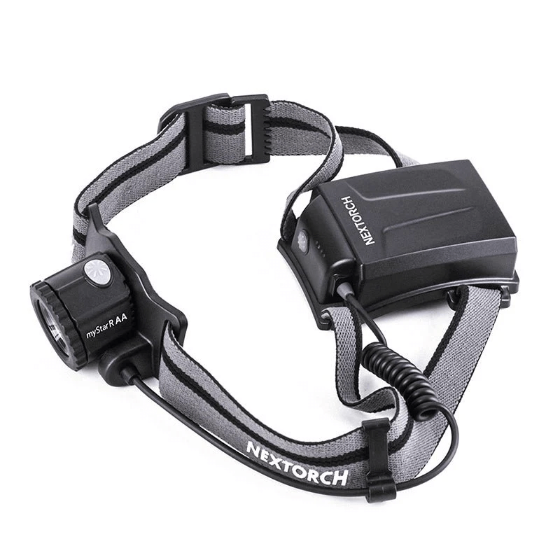 SFT2 Tactical myStar R focusing headlamp showcasing adjustable light beam and ergonomic design for hands-free illumination.