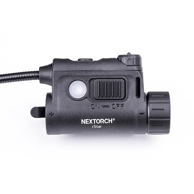 SFT2 Tactical rStar mounted helmet light with multi-light source feature, showcasing its compact design and functionality.