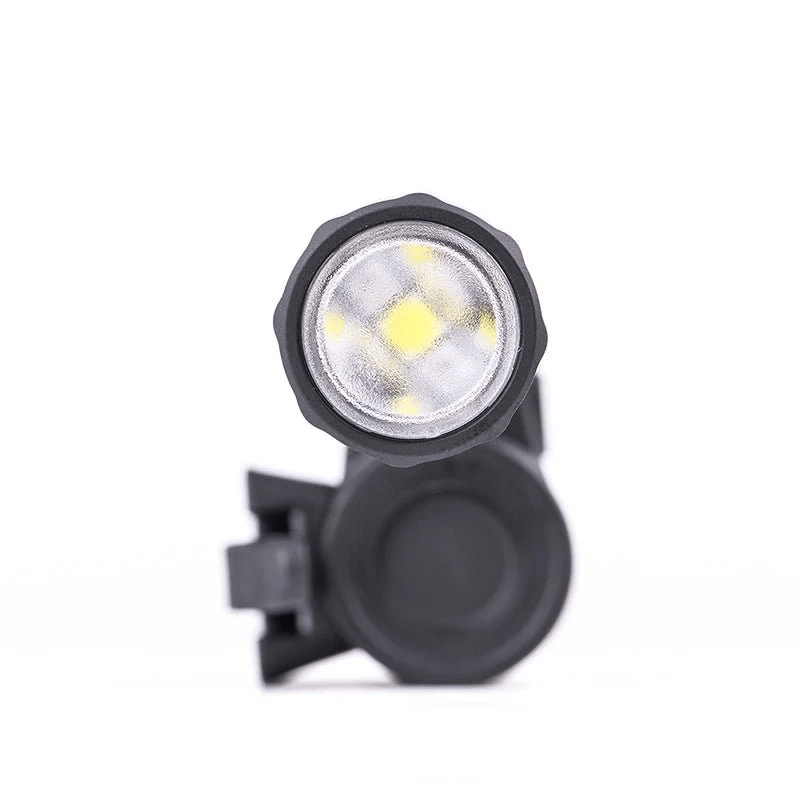SFT2 Tactical rStar Tactical Helmet Light mounted on a helmet, showcasing its compact design and multi-light source functionality.