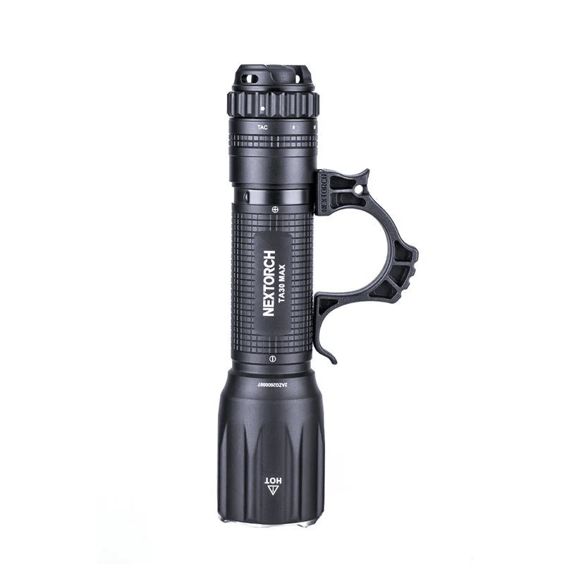 SFT2 Tactical TA30C Max Package mounted flashlight with 3000 lumens, featuring a durable design and adjustable beam.