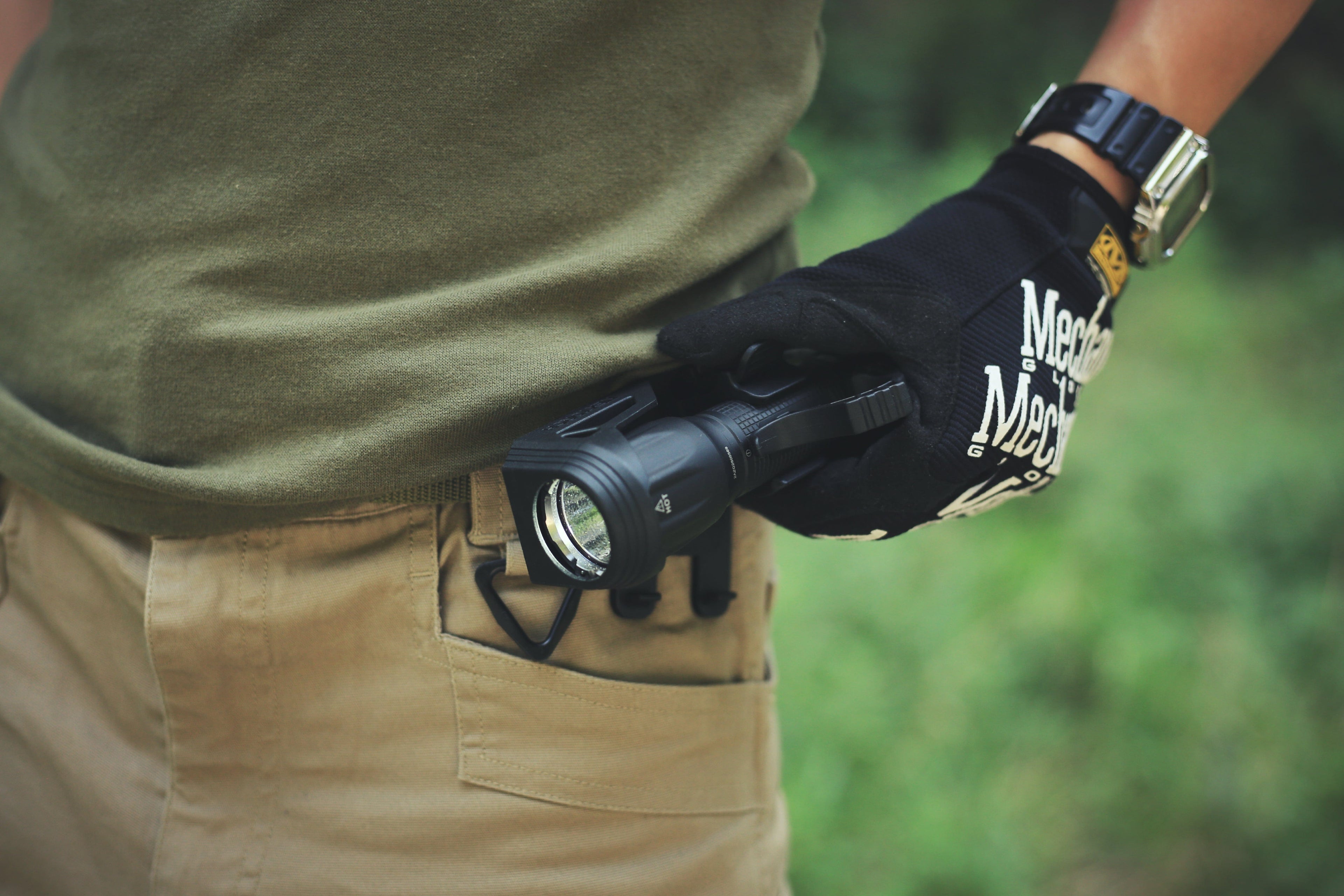 SFT2 Tactical TA30C Max flashlight mounted light kit, showcasing compact design and bright 3000 lumens output.