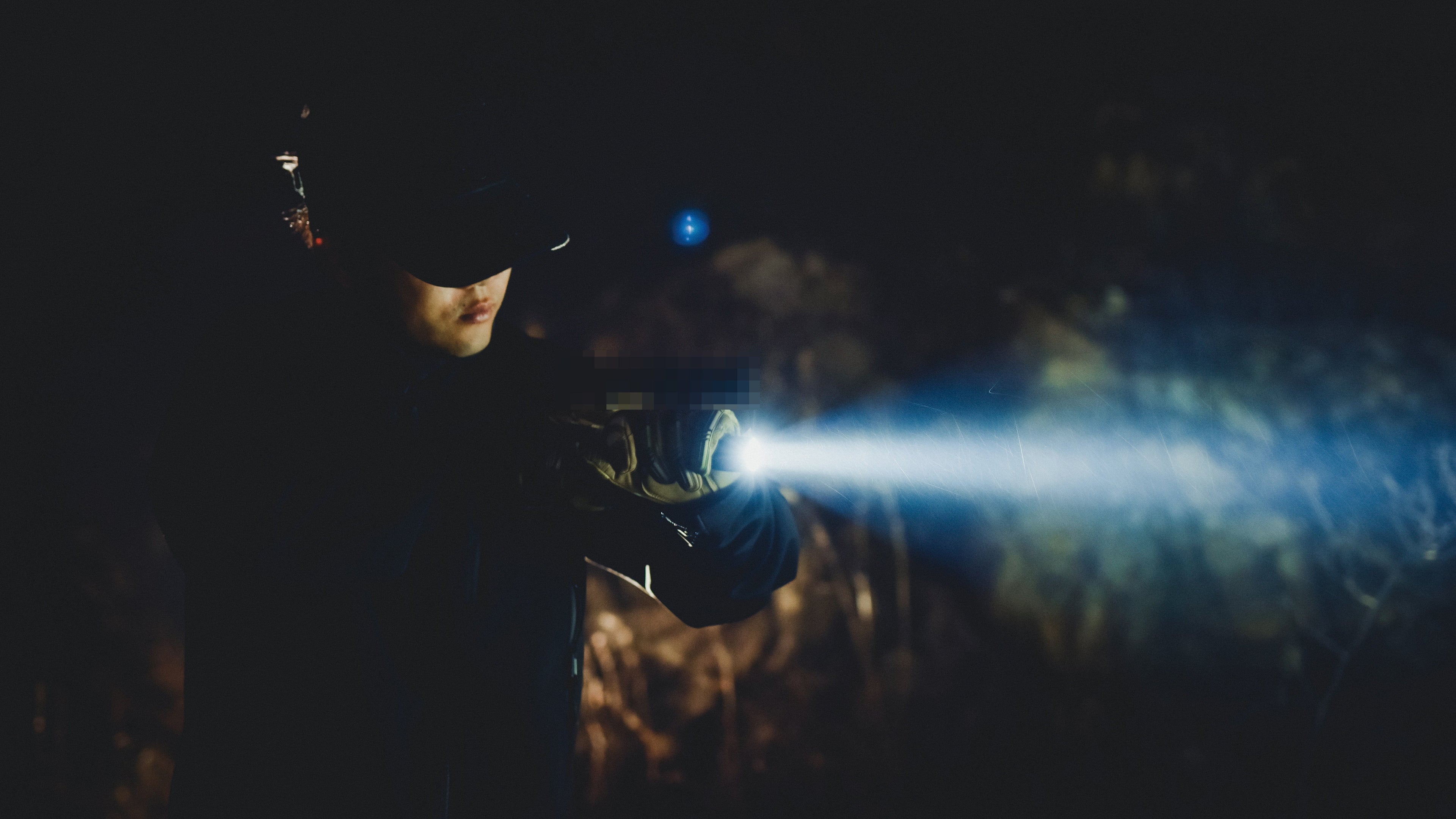 SFT2 Tactical TA30C Max Package mounted flashlight with 3000 lumens, showcasing its sleek design and bright output.