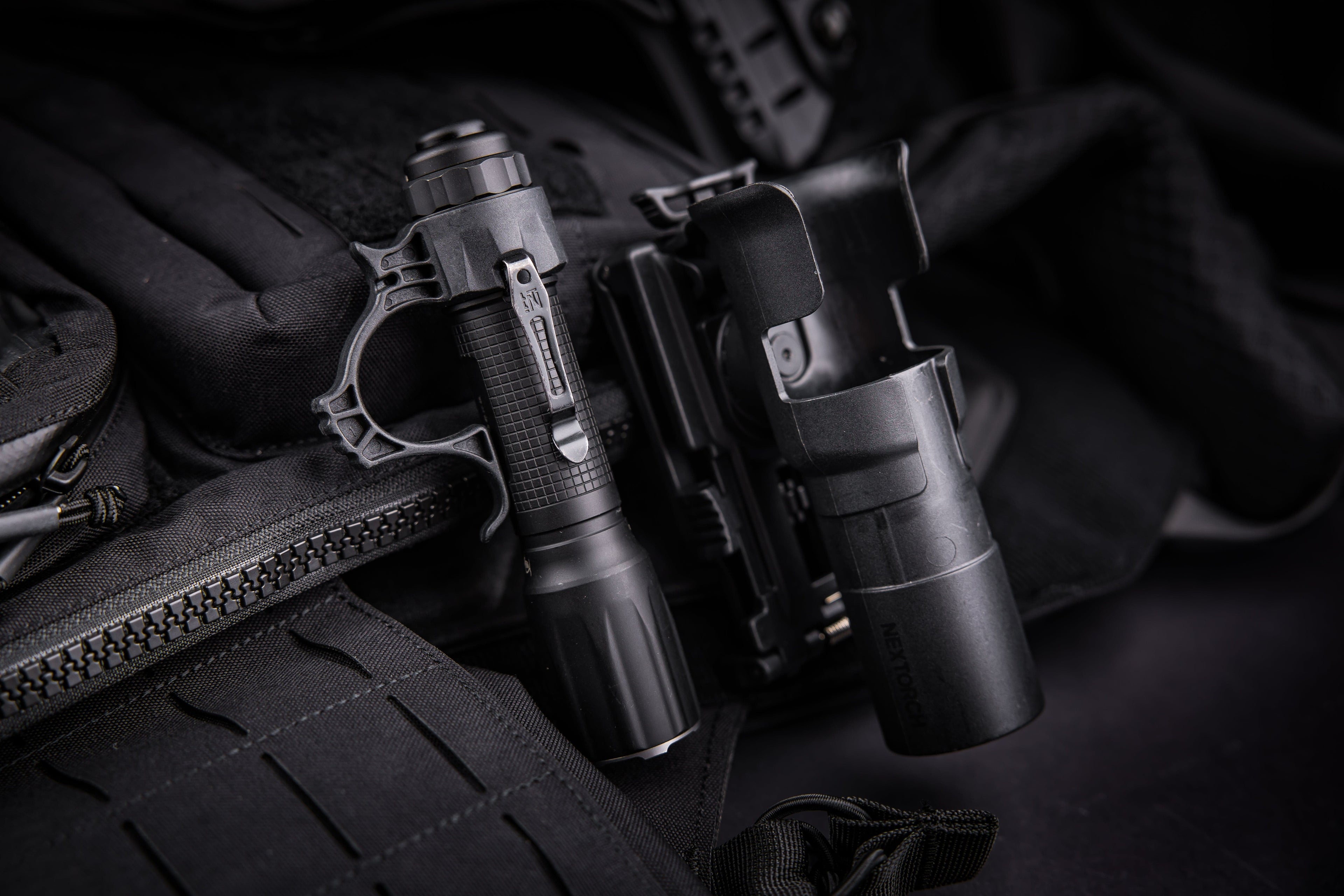 SFT2 Tactical TA30C flashlight mounted light kit with 1600 lumens, showcasing the sleek design and powerful illumination.