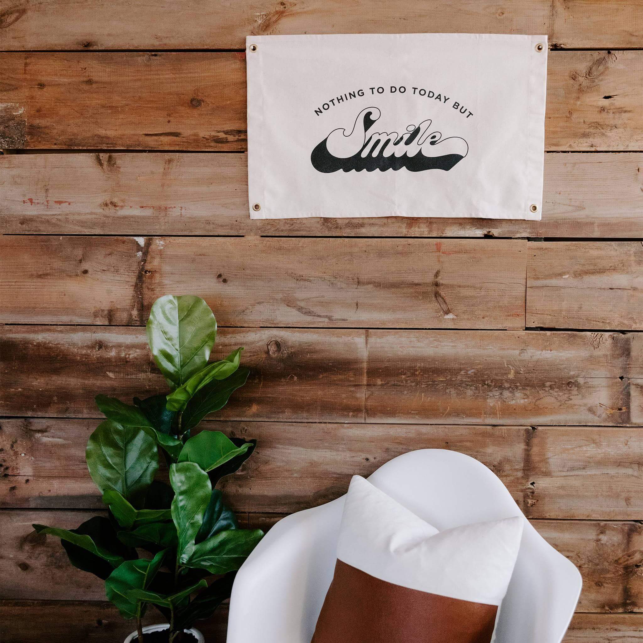 Nothing To Do Today But Smile Canvas Flag - OVERLANDERS Outfitter
