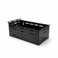 Rear door gear storage box from Canyon Adventure Vans, made in Utah, designed for organized outdoor gear in a van.