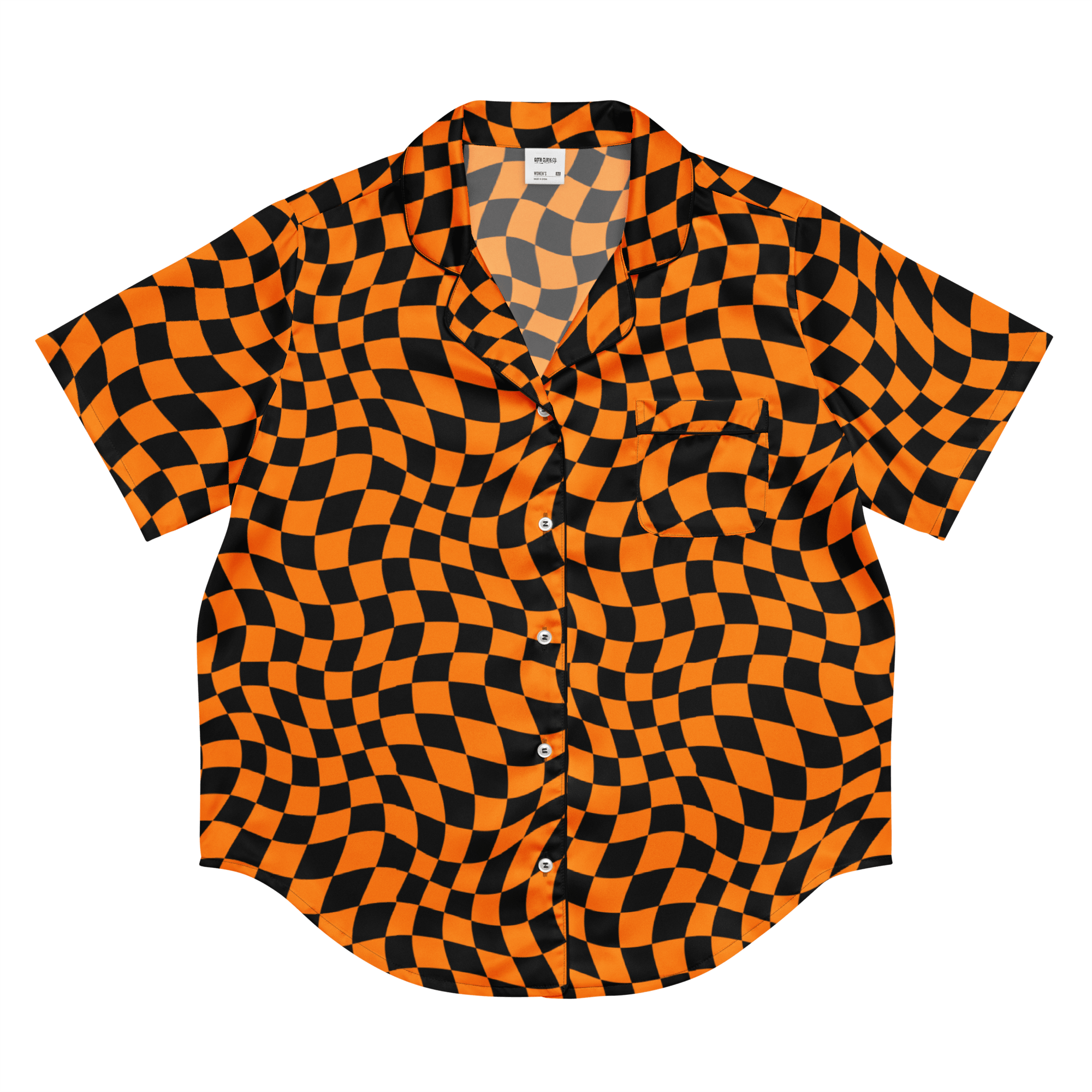 October Tiles Checkered Silky Pajama Top