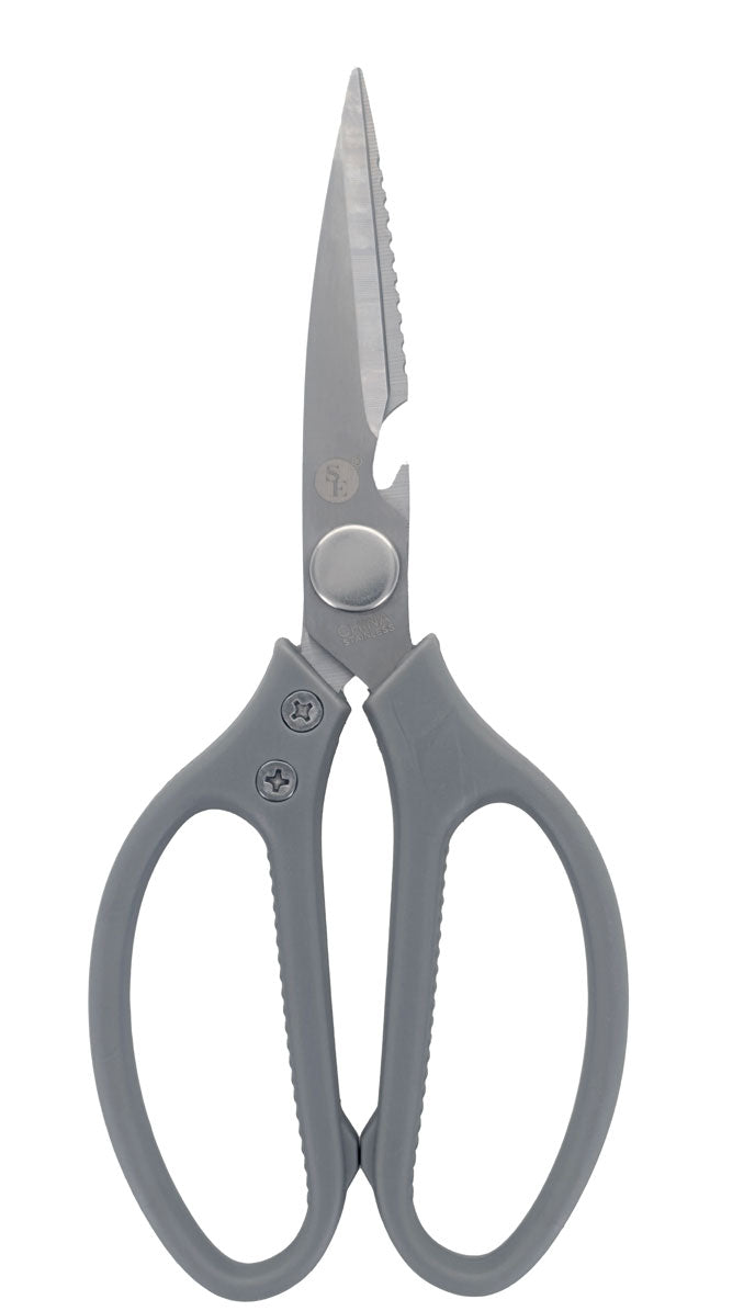 Onethiefsurplus 8-inch stainless steel kitchen scissors designed for camping and hiking, with sharp blades for versatile outdoor use
