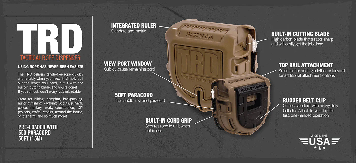 Atwood Rope MINI Tactical Rope Dispenser - OVERLANDERS Outfitter