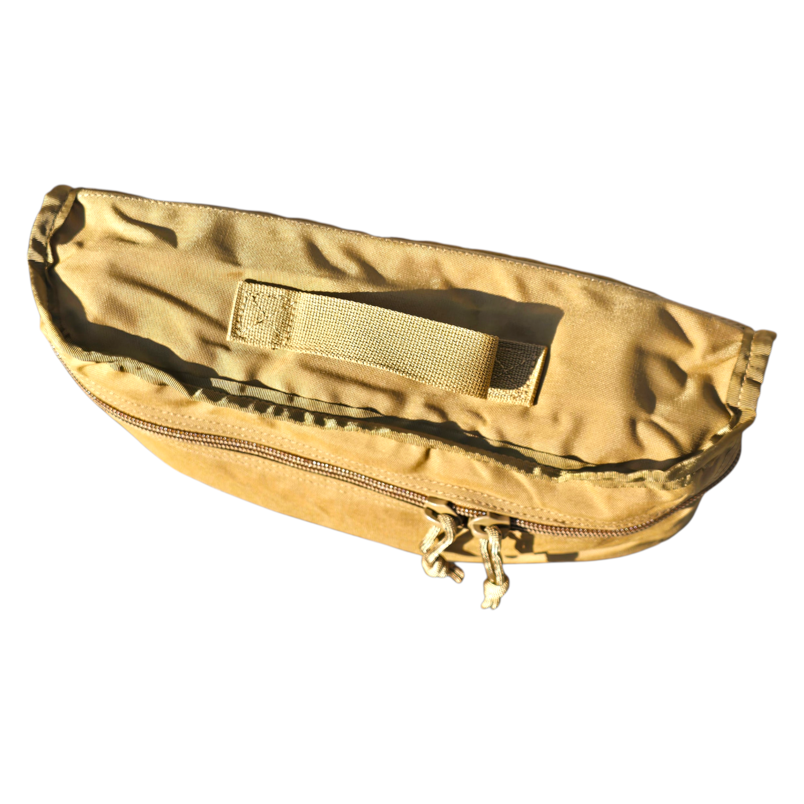 Large Coyote Hook Backed Pouch from onethiefsurplus, ideal for camping and hiking, featuring durable coyote-colored material and hook closure.