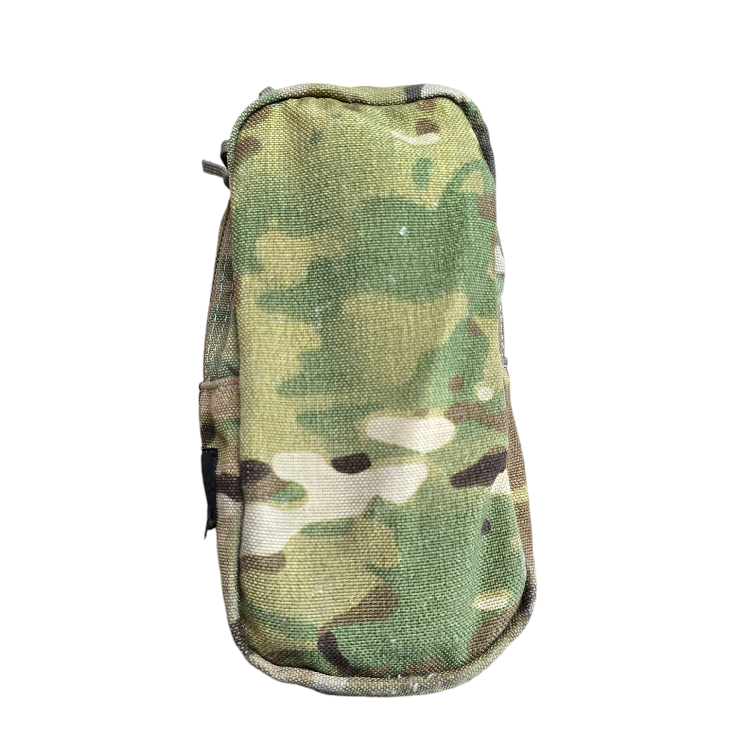 Medium zippered general purpose pouch in various camo patterns, ideal for camping and hiking gear storage by onethiefsurplus.