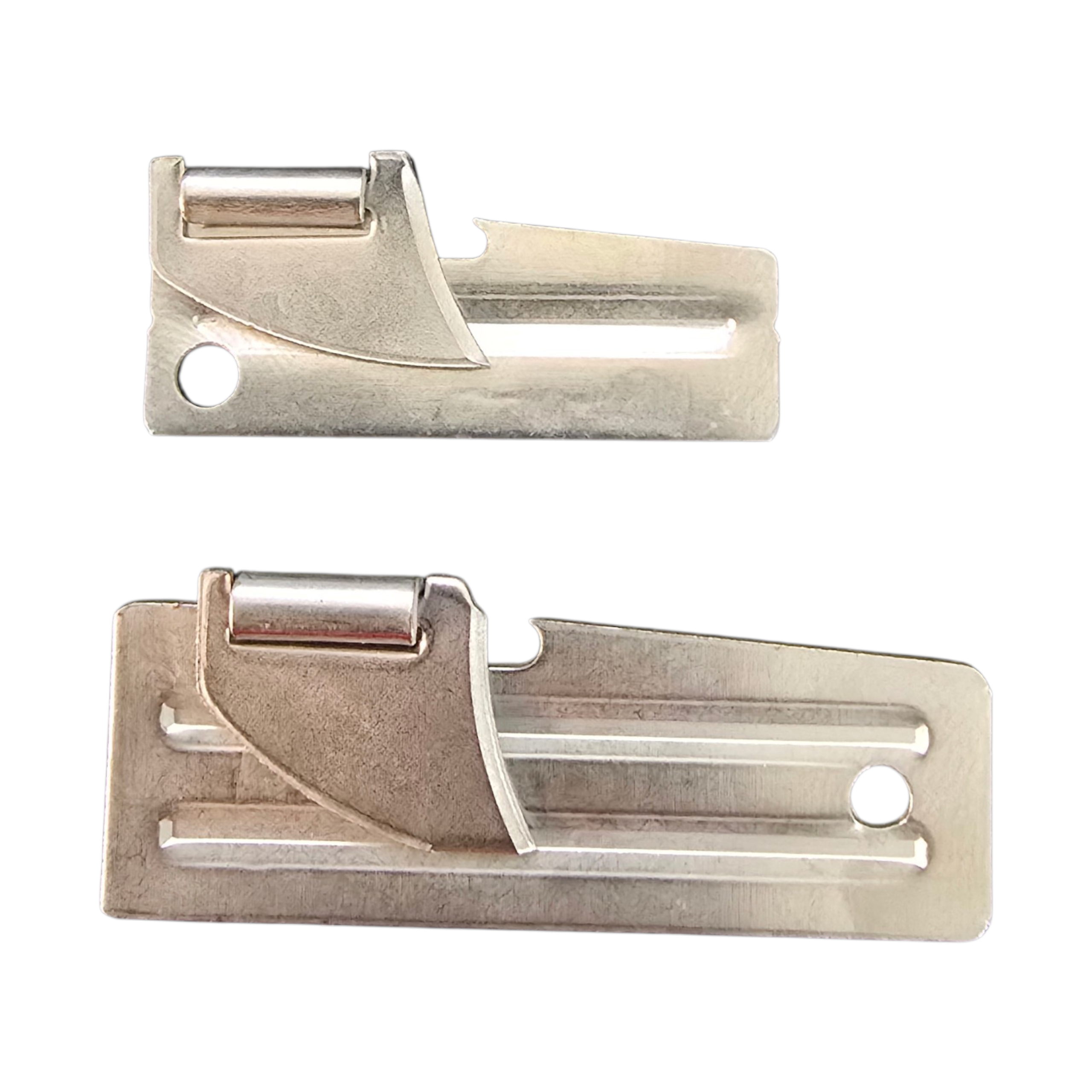 Onethiefsurplus P38/P51 can opener for camping and hiking, compact metal tool with ergonomic grip for outdoor food opening.