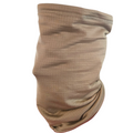 USGI Tan Grid Fleece Neck Gaiter for camping and hiking by onethiefsurplus, showing the tan grid fleece fabric and versatile neck cover.