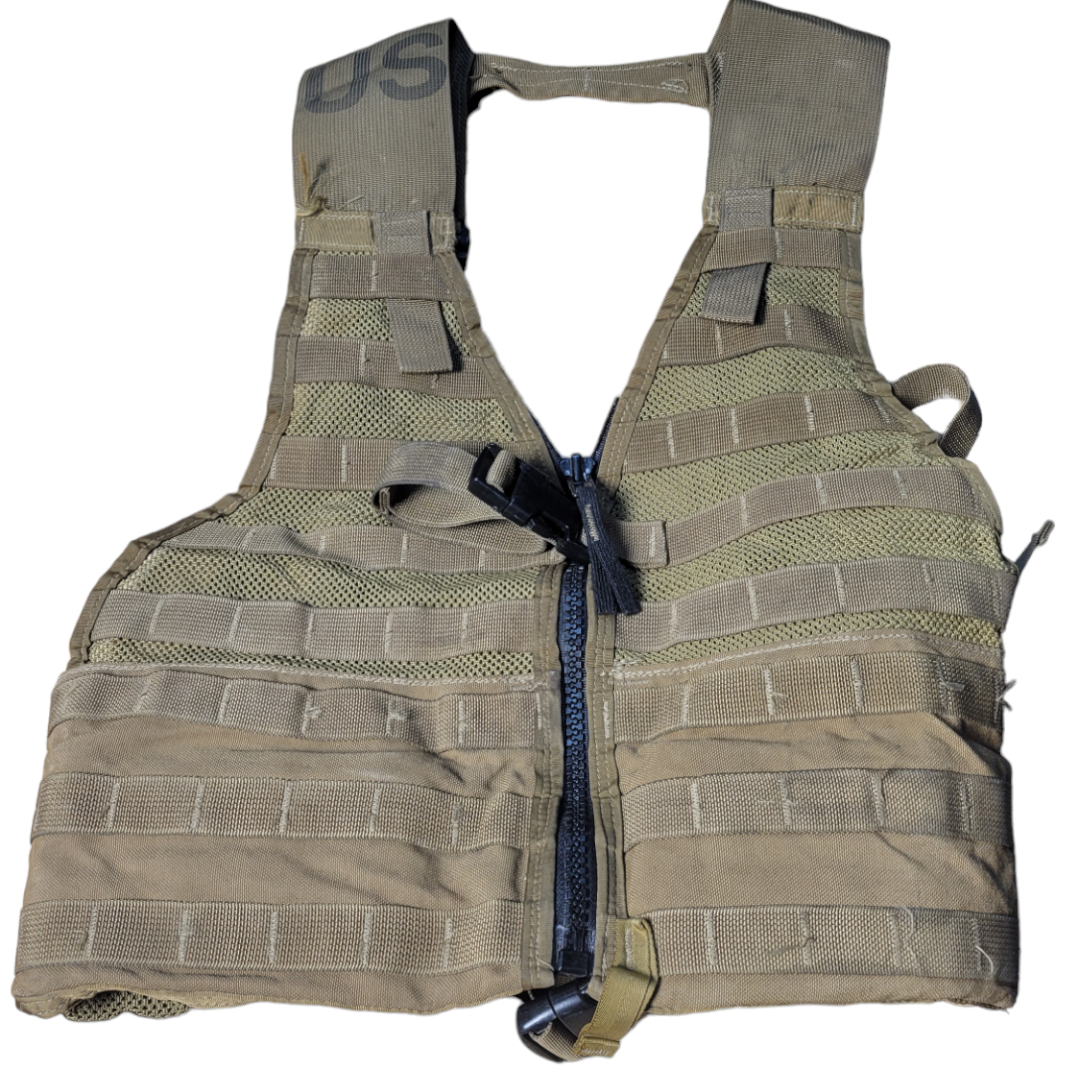 Coyote load bearing vest LBV/FLC by onethiefsurplus with multiple pouches and adjustable straps for tactical gear storage