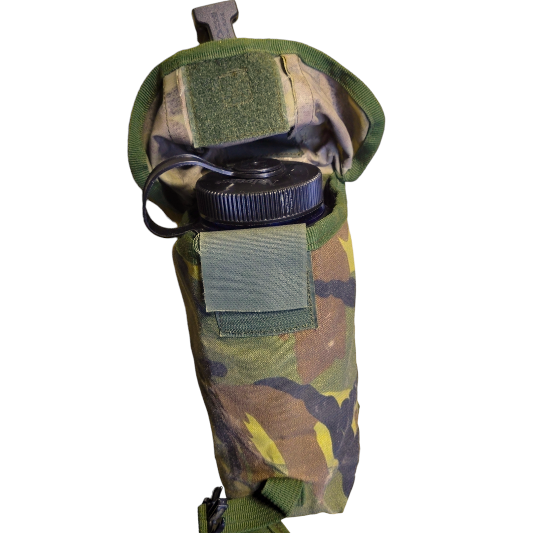 Dutch DPM Woodland MOLLE general purpose pouch with multiple compartments and MOLLE attachment system for versatile outdoor use.