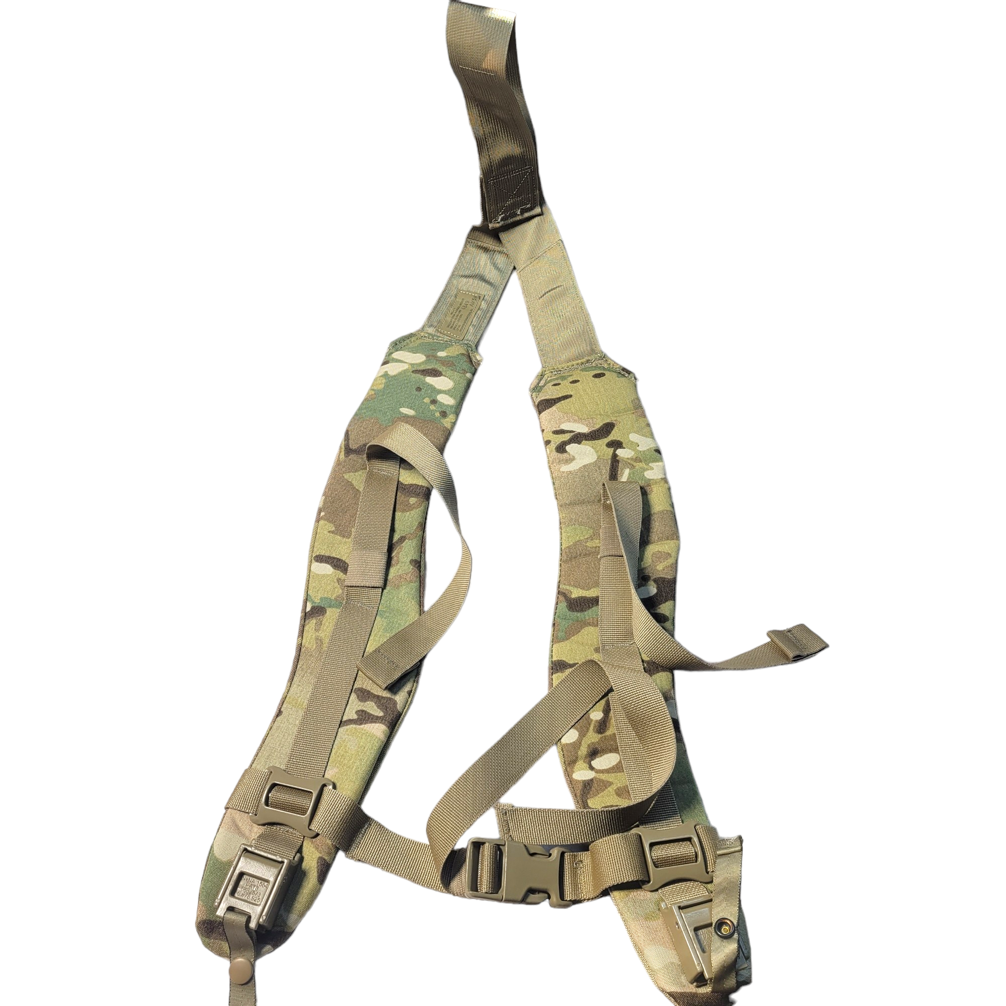 OCP Medium Rucksack shoulder straps by onethiefsurplus without lower QD straps, adjustable padded shoulder straps for comfortable carry