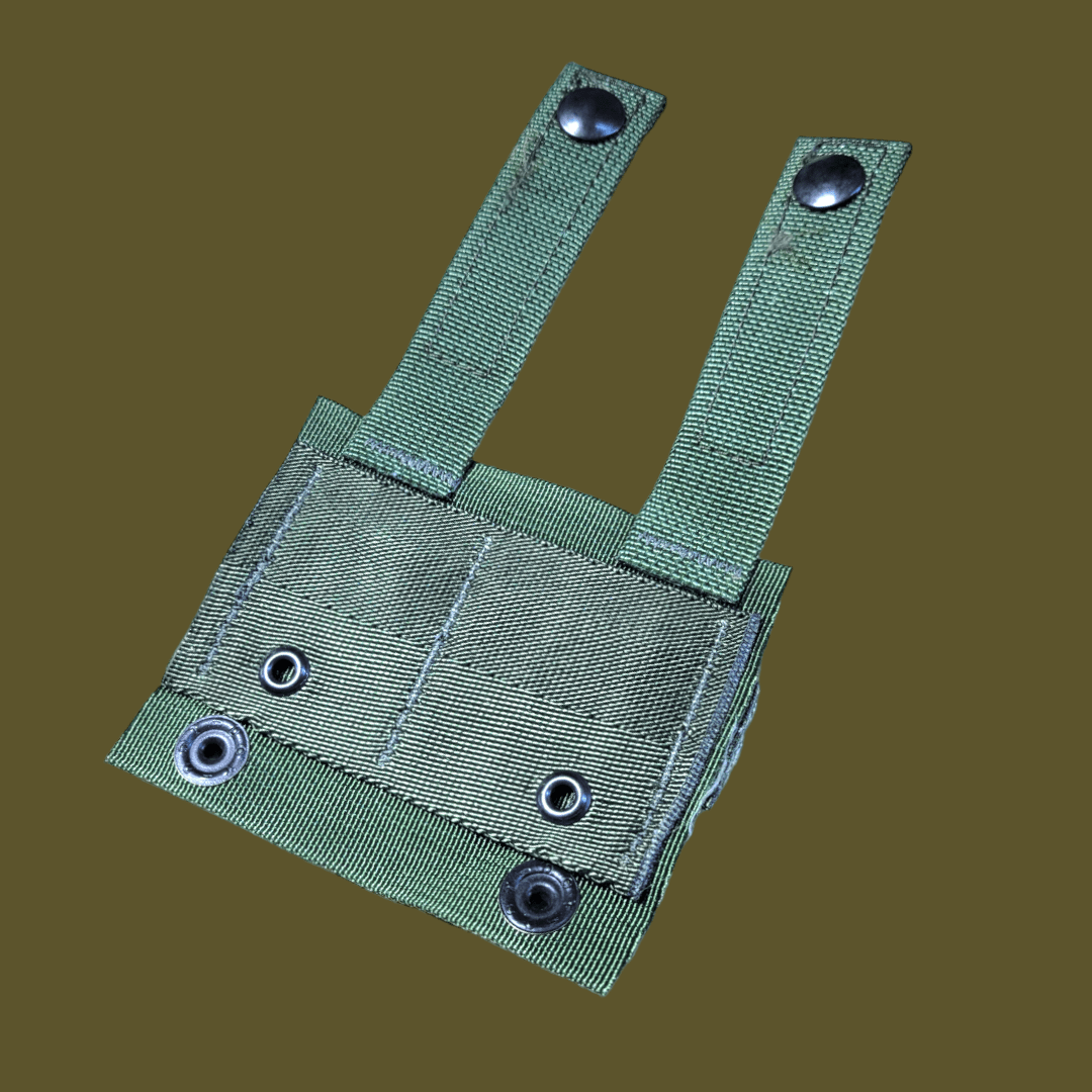 Olive drab Molle to ALICE adapter by onethiefsurplus, showing a durable military-style tactical gear attachment.