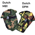 Dutch DPM Woodland MOLLE general purpose pouch by onethiefsurplus, shown with adjustable straps and MOLLE attachment points.