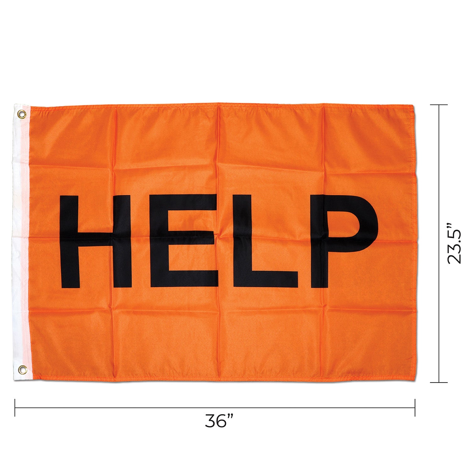 Orange hurricane safety flag with grommets, part of QuakeKits 1 Person Hurricane Kit for emergency preparedness.
