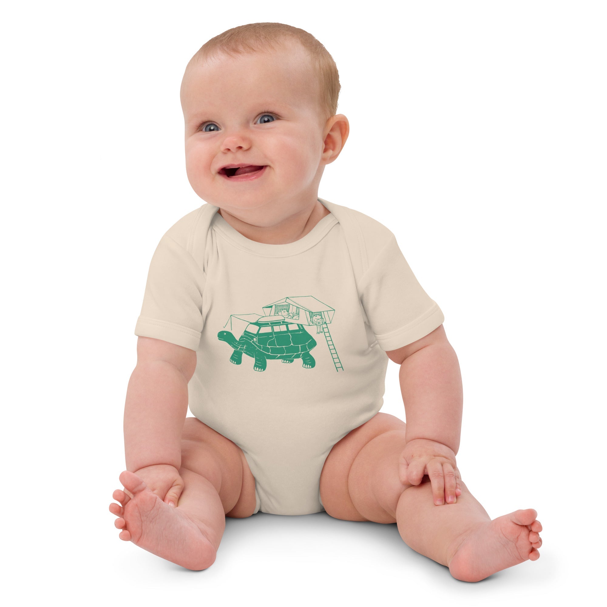 Tin-Top Turtle Organic Cotton Baby Bodysuit - OVERLANDERS Outfitter