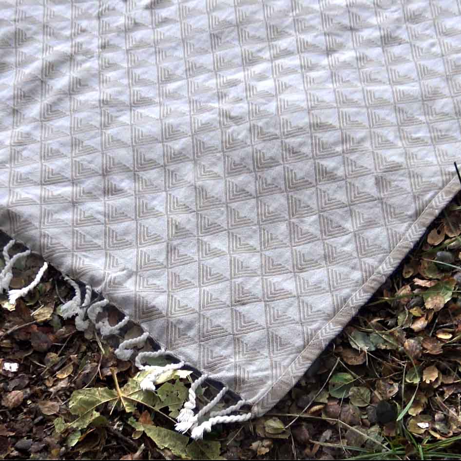 Organic Throw Blanket - Tan & Beige - OVERLANDERS Outfitter