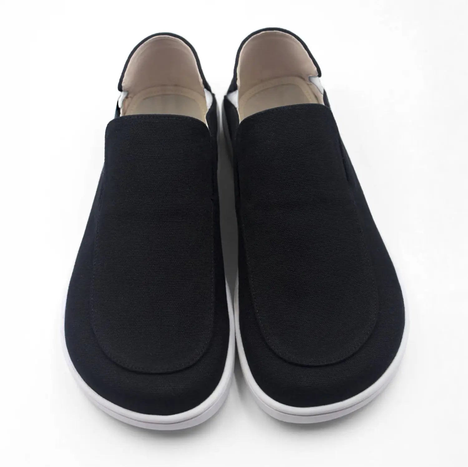 Bearfoot Oso CG2 black and white slip-on sneakers, casual shoe with sleek design and comfortable fit, ideal for everyday wear.