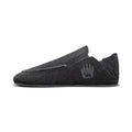 Black Bearfoot Oso SG1 shoe with suede upper, slip-on design, suitable for men and women, stylish and comfortable footwear.