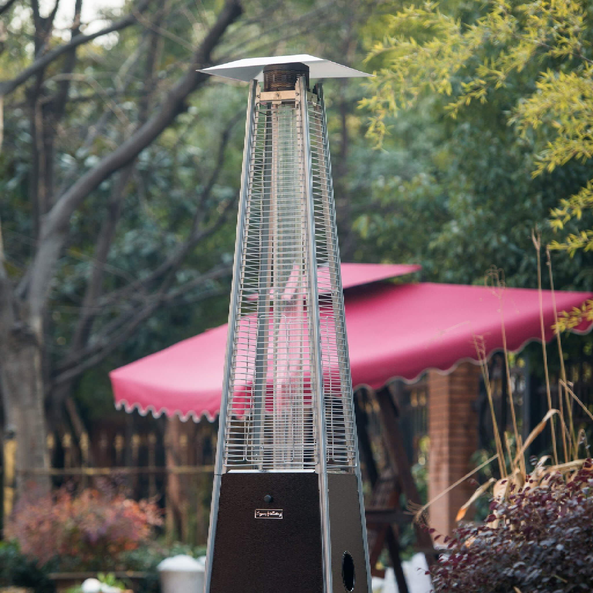 Legacy Heating Outdoor Commercial 40K BTU Quartz Glass Tube Patio Propane Heater With Visible Flame (SAK91398) - We The Collective
