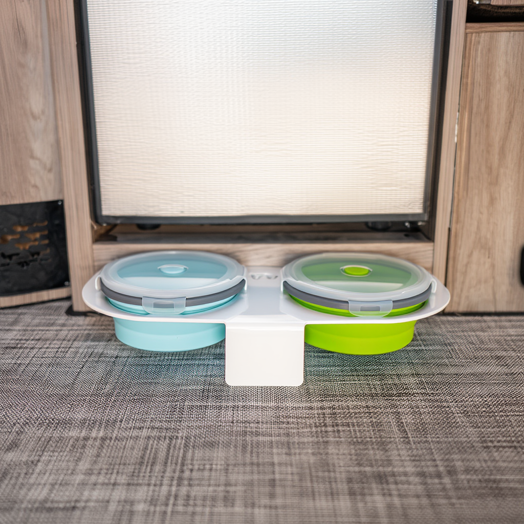 Ekko Pet Bowl by Canyon Adventure Vans, made in Utah, featuring a durable design perfect for pet feeding.