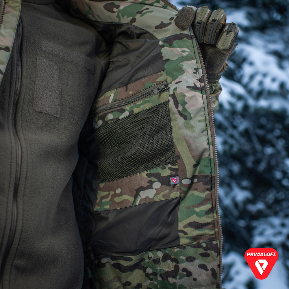 M-TAC Winter Jacket Alpha Gen.IV Pro Primaloft with insulated design, featuring a durable outer shell and multiple pockets.