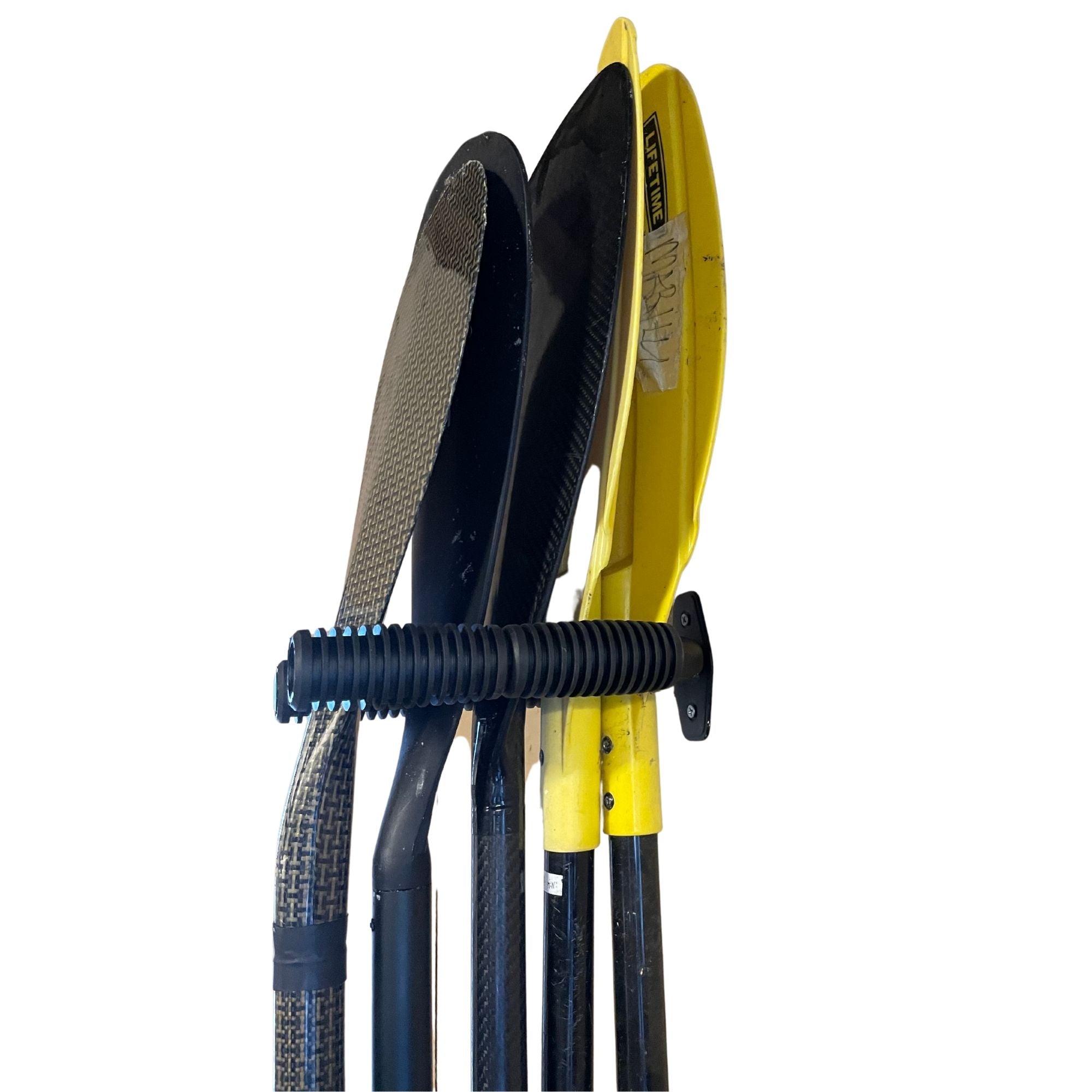 COR Surf paddle wall mount for storing up to 4-5 paddles, made of durable material, mounted on a wall for organized paddle storage.