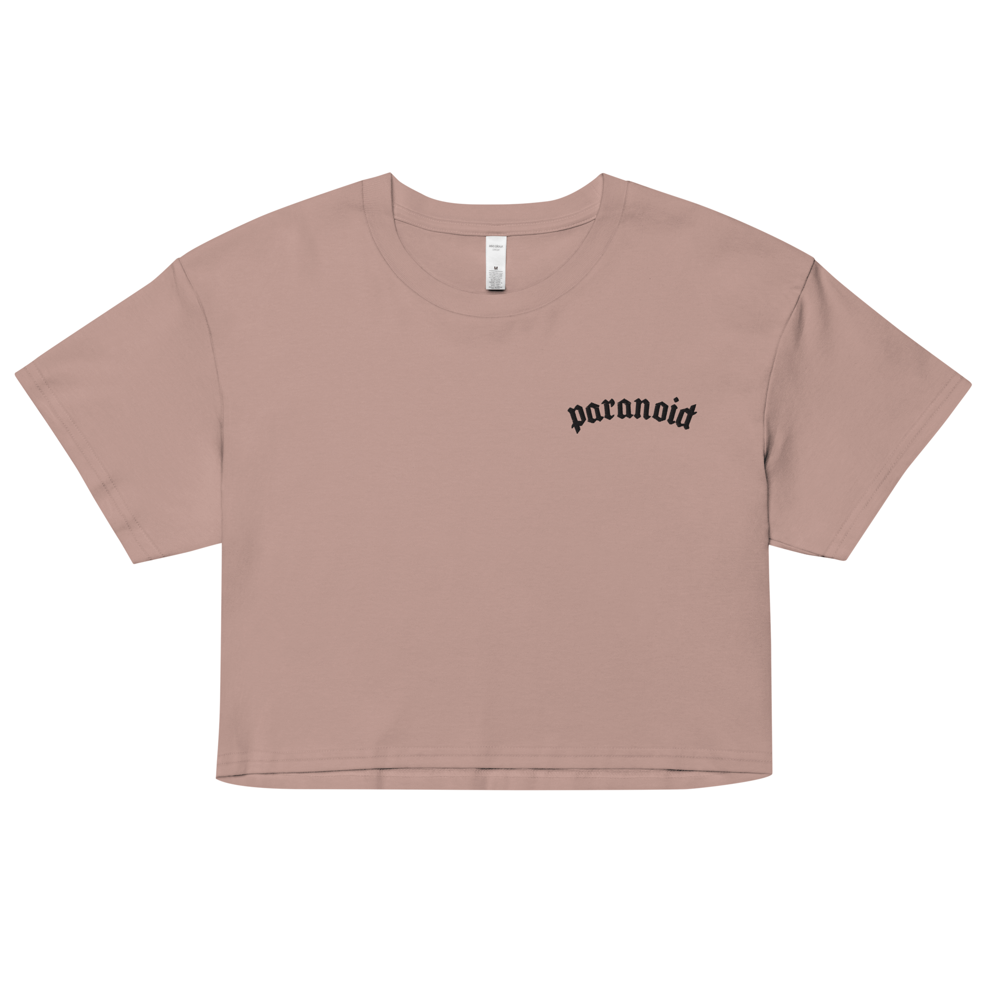 Paranoid Embroidered Crop Top