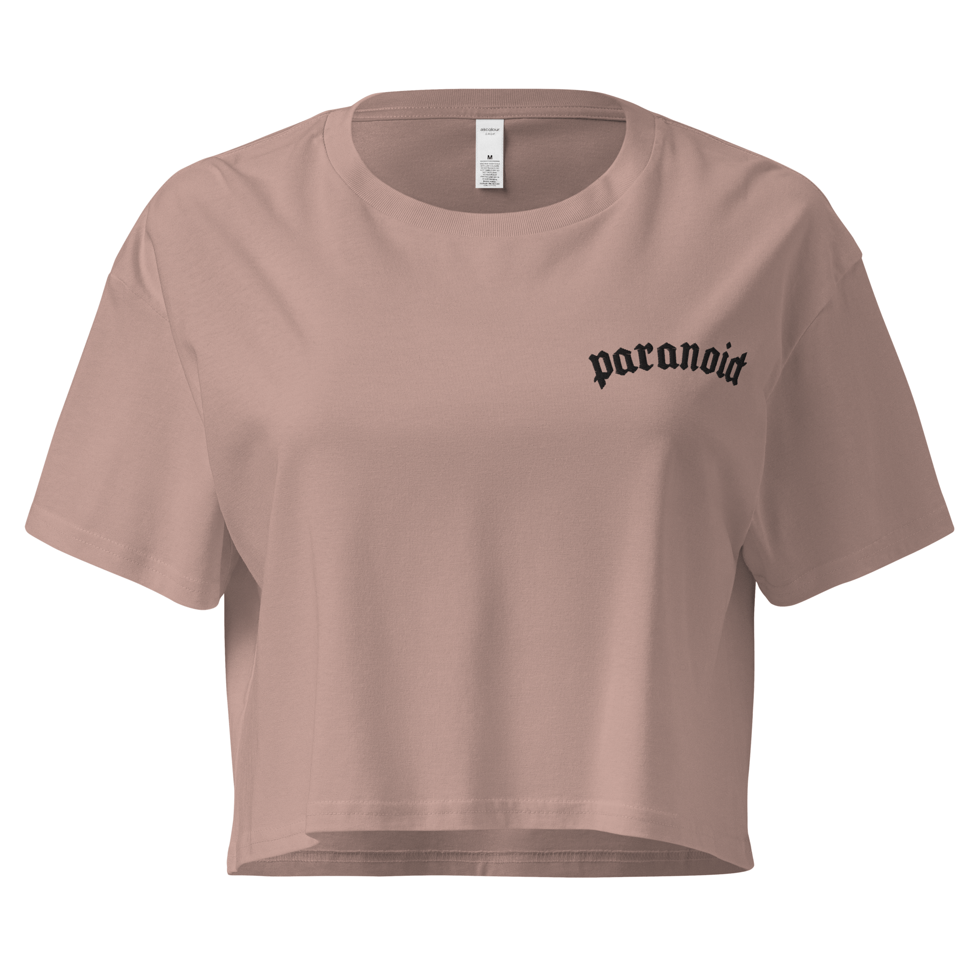 Paranoid Embroidered Crop Top