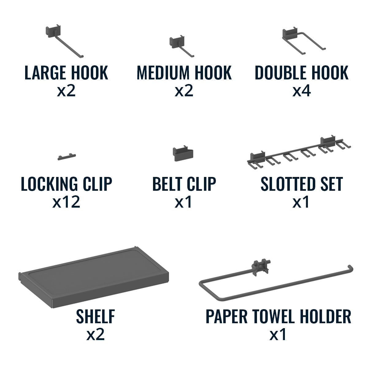 34" x 32" Pegboard | 13 Attachments - OVERLANDERS Outfitter