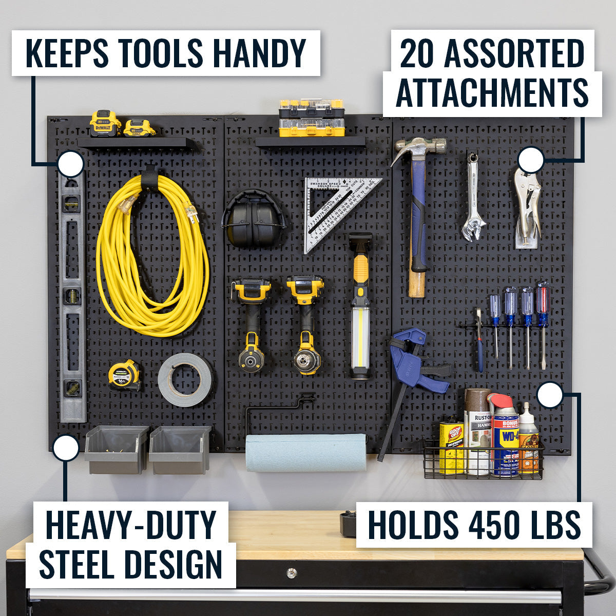 51" x 32" Pegboard |20 Attachments - OVERLANDERS Outfitter