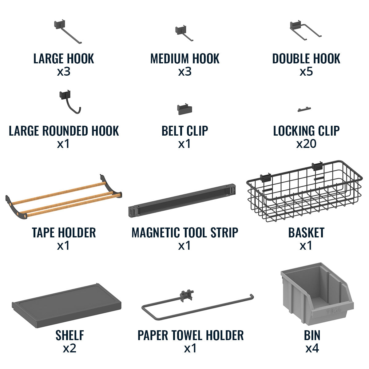 51" x 32" PRO Pegboard | 23 Attachments - OVERLANDERS Outfitter