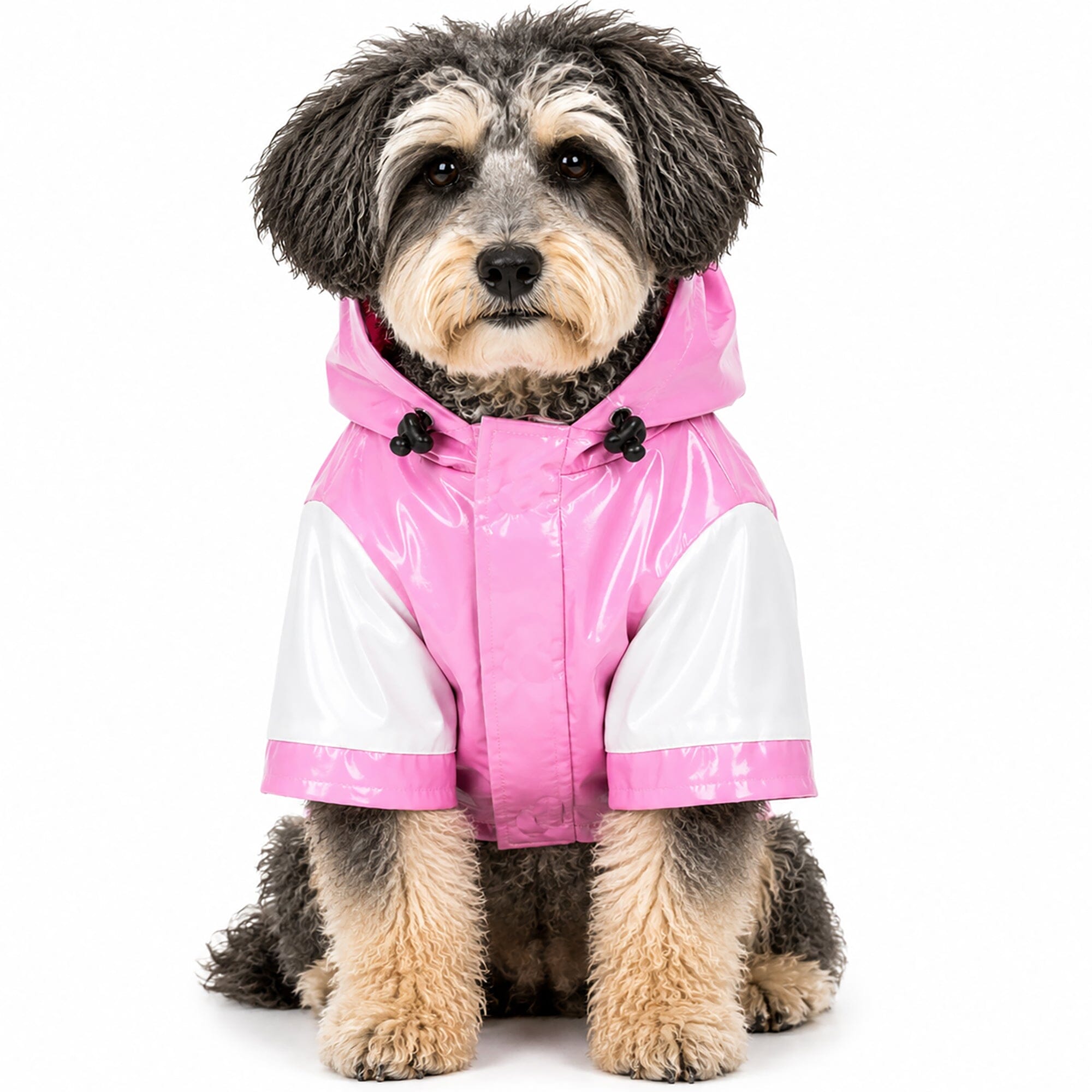 Pet Life ® 'Two-Tone' Waterproof Adjustable Dog Raincoat Jacket w/ Removable Hood - OVERLANDERS Outfitter
