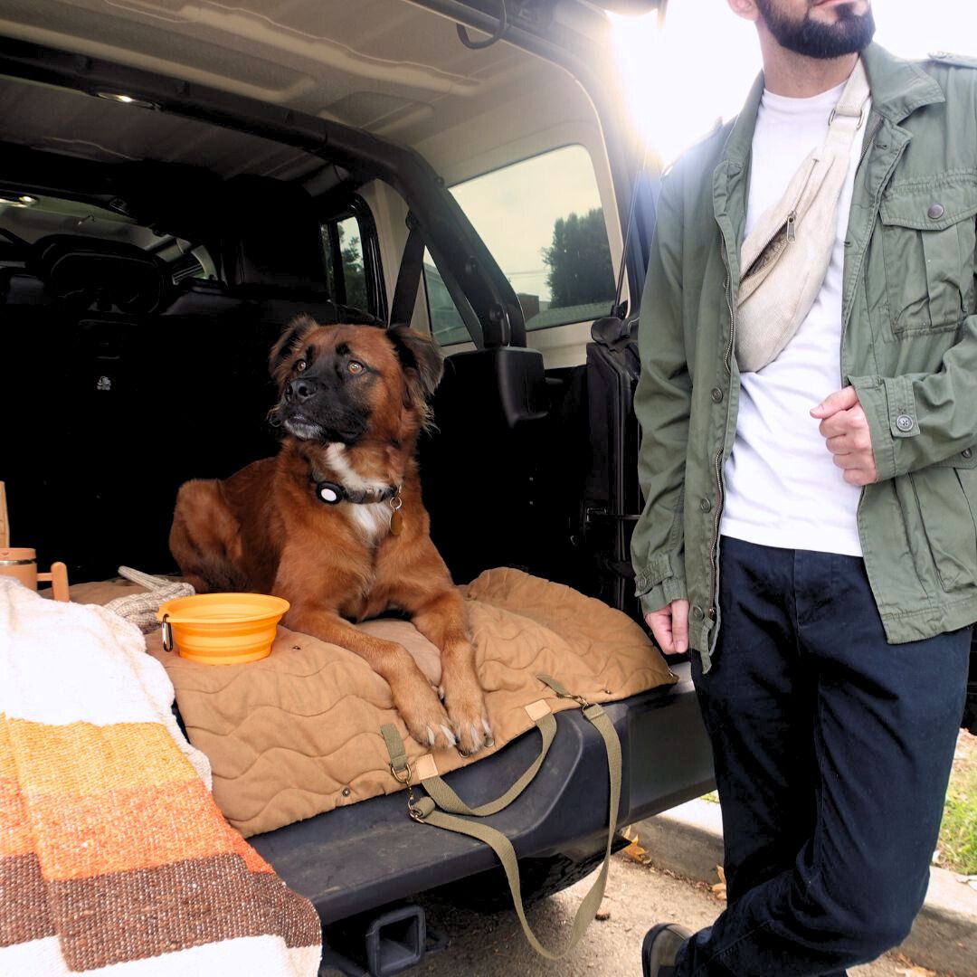 Trekk Convertible Travel Mat - Portable Canvas Bed for Dogs & Humans | Camping, Concerts, Picnics - OVERLANDERS Outfitter