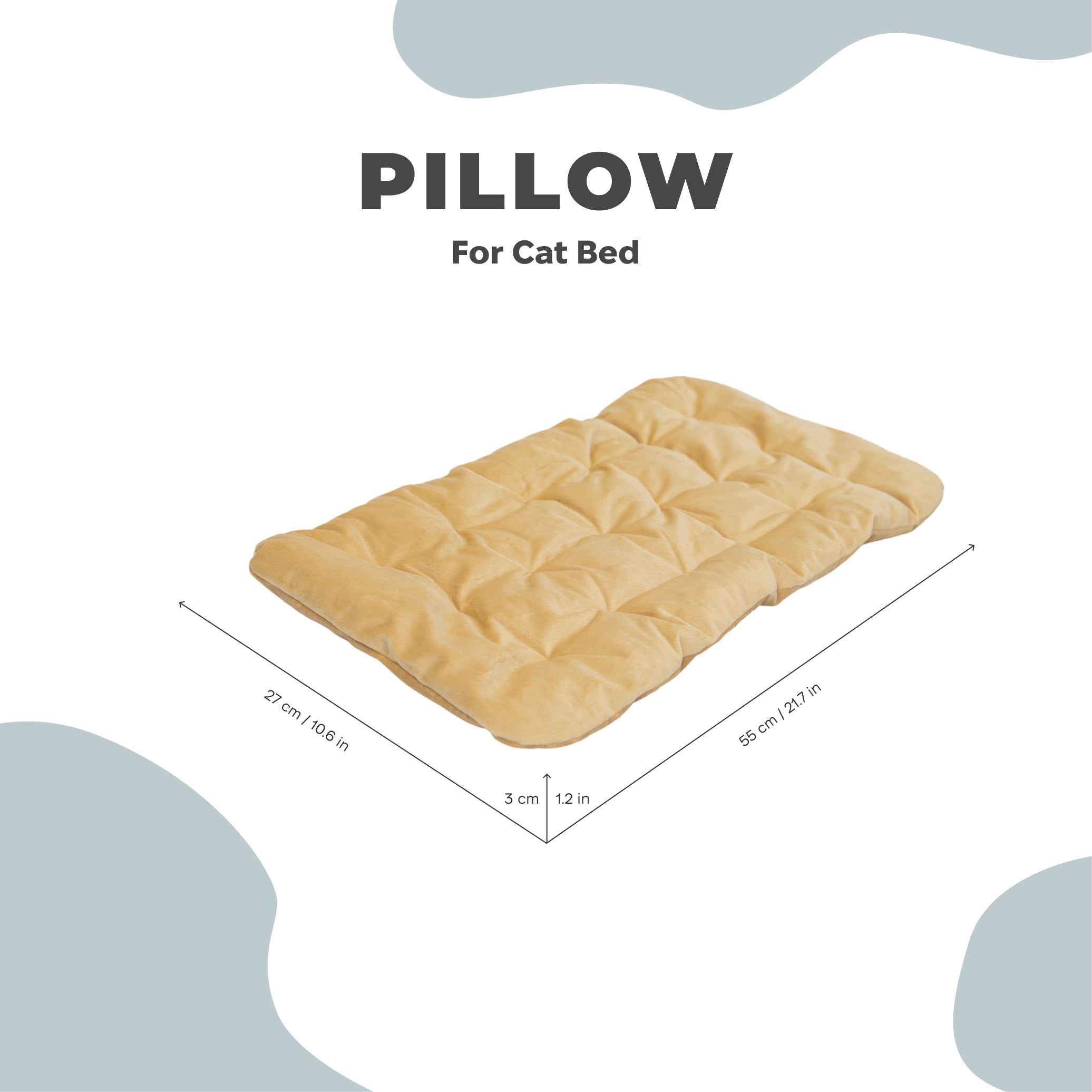 Yellow sleeping cat pillow by Enjoy The Wood, soft bed cushion featuring a cozy cat design for comfortable decor.