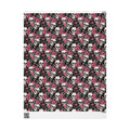 Pink Flowers and Skulls Gift Wrap