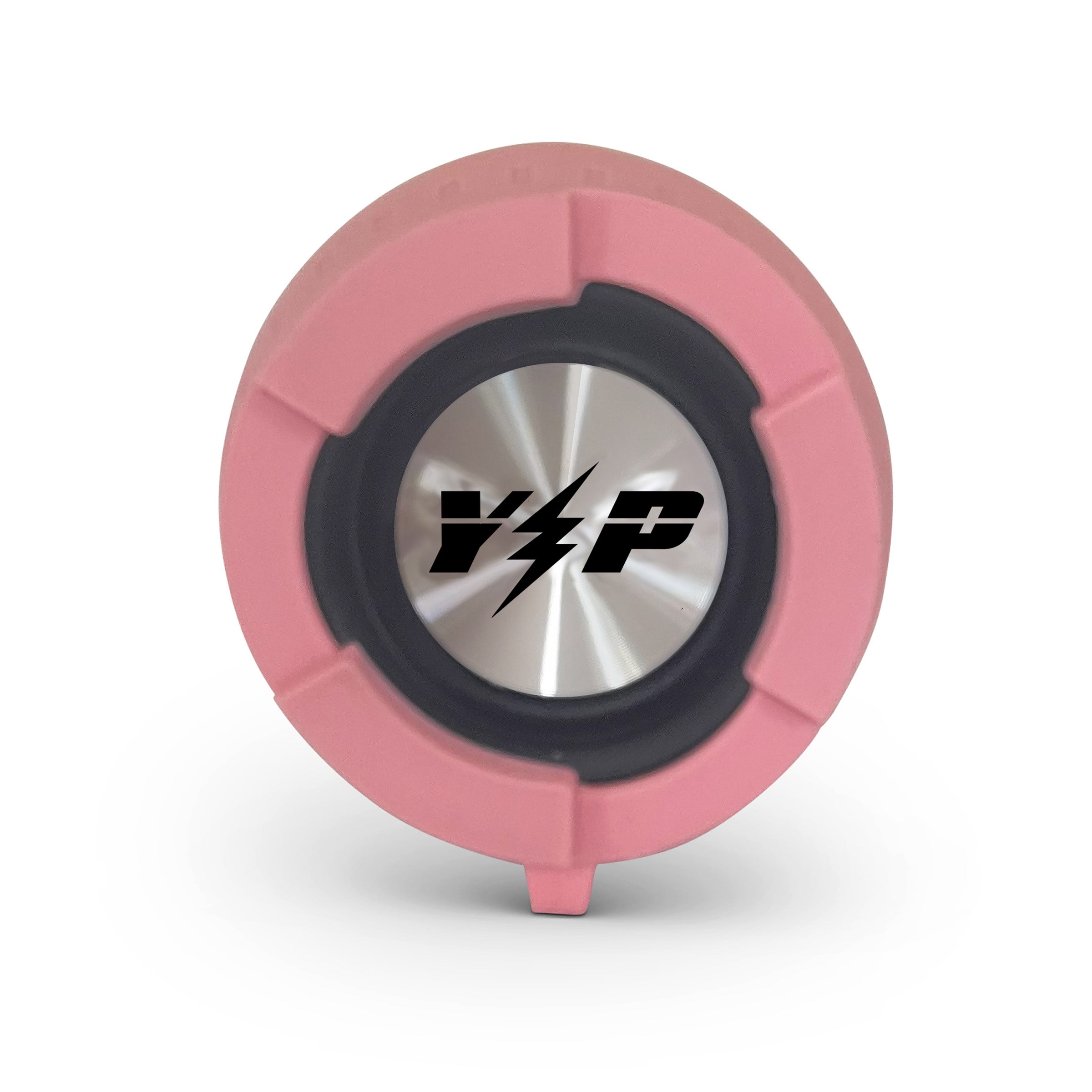 Pink Yak Power DryTunes waterproof floating Bluetooth speaker for outdoor use, portable and ideal for pool or beach activities.