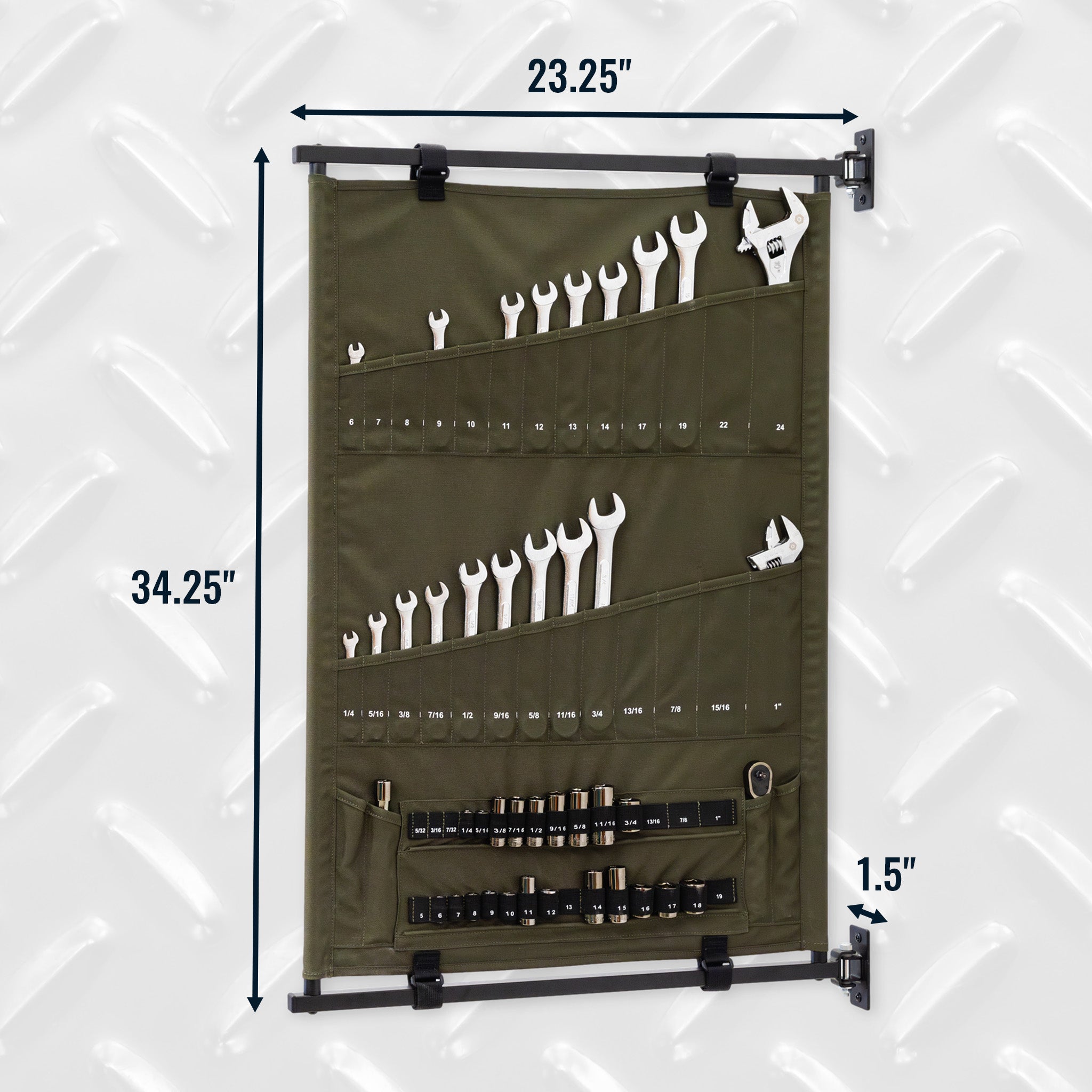 Pivot Panel Tool Organizer | High Pine Green - OVERLANDERS Outfitter