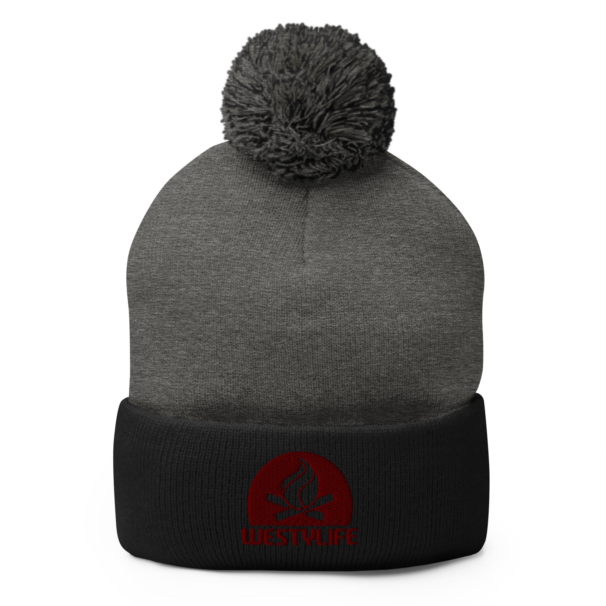 Westy Life Camp Fire Embroidered Pom-Pom Beanie - OVERLANDERS Outfitter