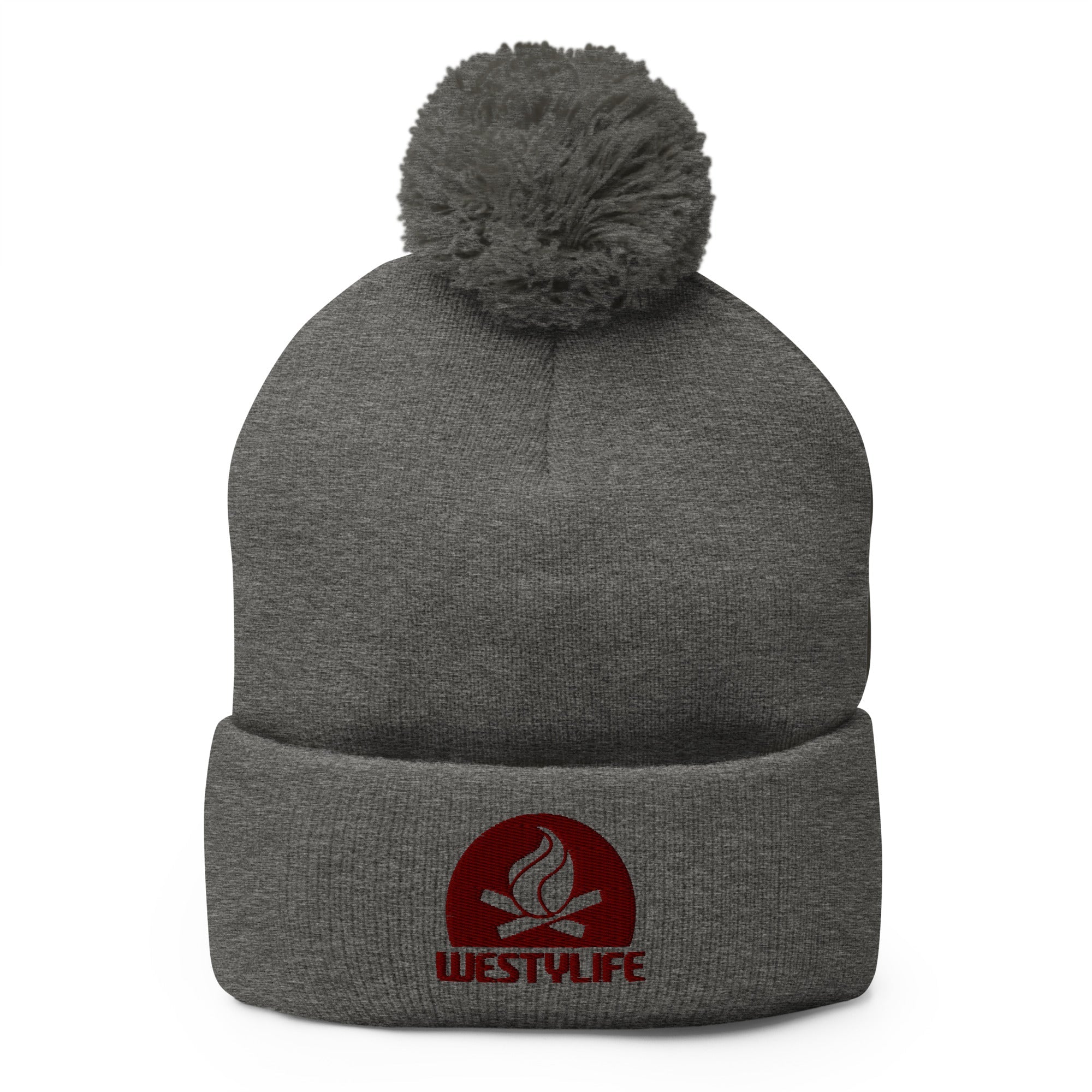 Westy Life Camp Fire Embroidered Pom-Pom Beanie - OVERLANDERS Outfitter