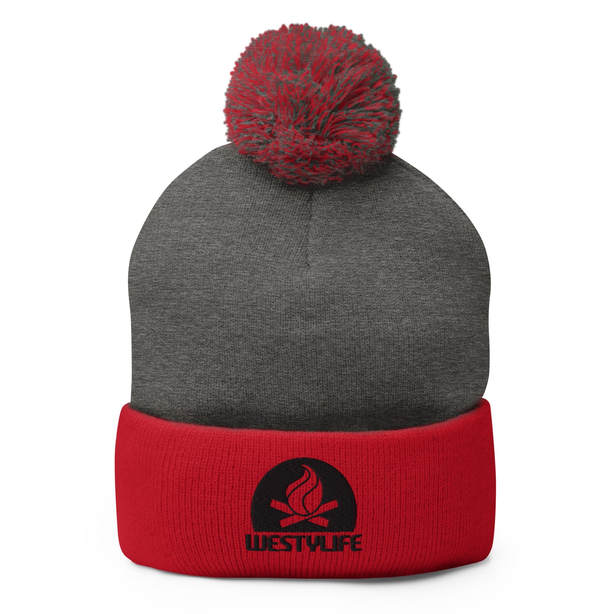 Westy Life Camp Fire Embroidered Pom-Pom Beanie - OVERLANDERS Outfitter