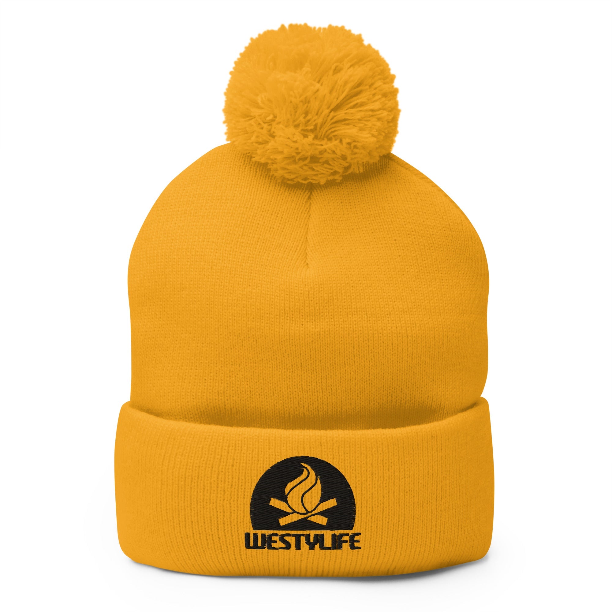 Westy Life Camp Fire Embroidered Pom-Pom Beanie - OVERLANDERS Outfitter